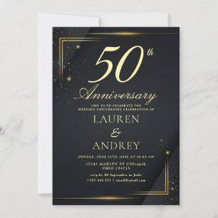 Convite Mínimo de 50 Anos de Casamento