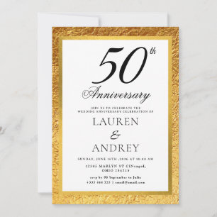 Convite Mínimo de 50 Anos de Casamento
