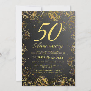 Convite Mínimo de 50 Anos de Casamento
