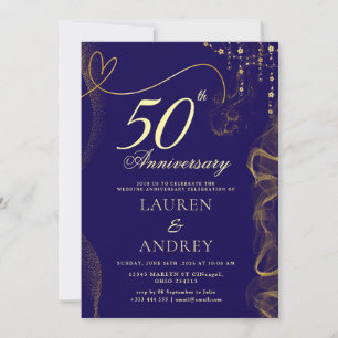 Convite Mínimo de 50 Anos de Casamento