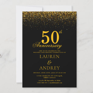 Convite Mínimo de Aniversário de 50 Anos de Casame