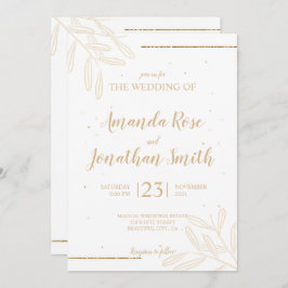 Convite Mínimo de folhas e de lixo