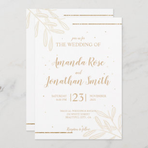 Convite Mínimo de folhas e de lixo