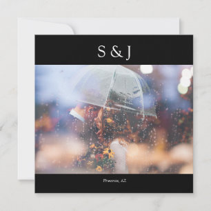 Convite Mínimo de Foto Chic Elegante Moderno Quadrado Pret