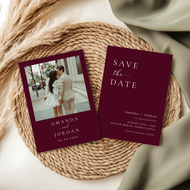 Convite Mínimo de Foto Salvar a Data (Criador carregado)