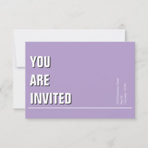 Convite Mínimo de Igreja Roxo Claro