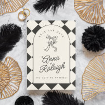 Mínimo de preto e branco legante Salvar a data