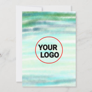 Convite Mínimo de texto do logotipo de abstrato de cor ve