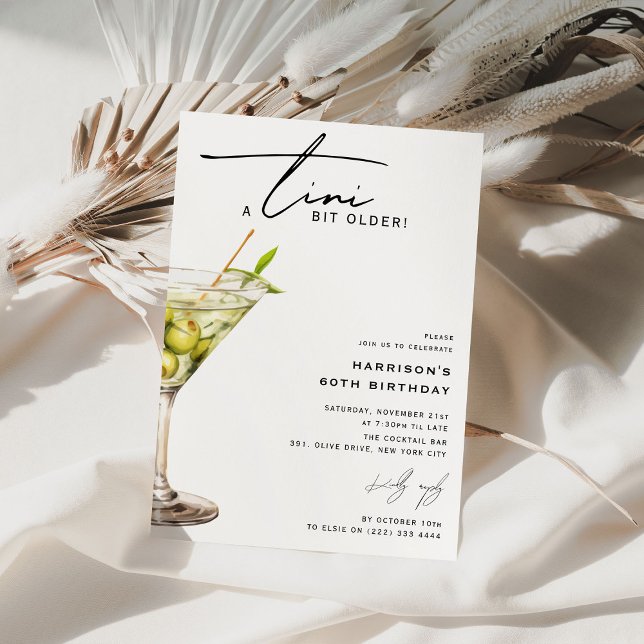 Convite Mínimo de 'tini' um pouco mais velho! Festa de ani (Criador carregado)