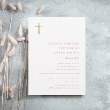 Mínimo Dourado batismo cruzado moderno