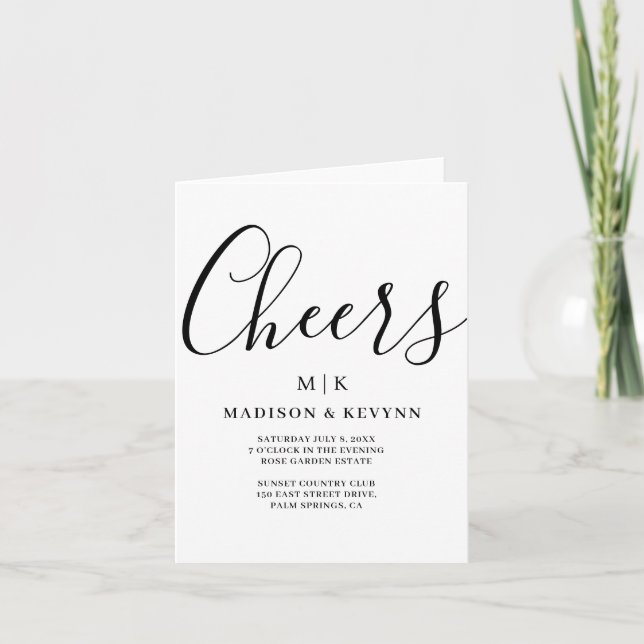 Convite Mínimo e Chic | Casamento (Frente)