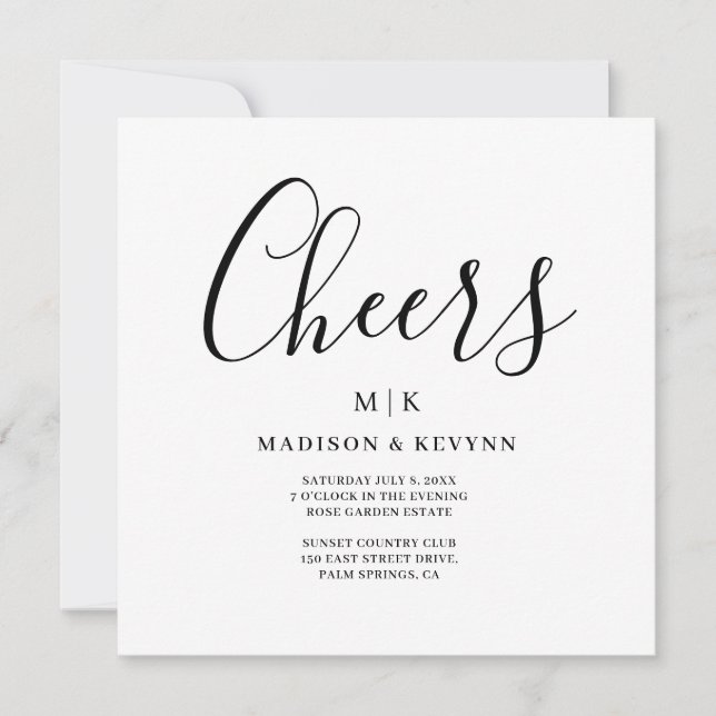 Convite Mínimo e Chic | Casamento (Frente)