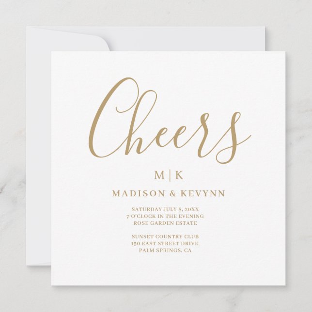 Convite Mínimo e Chic | Casamento (Frente)