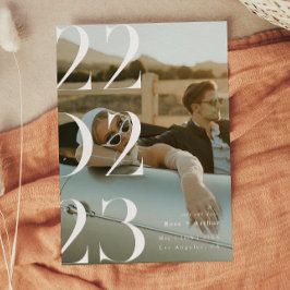 Convite Mínimo e chique em preto e branco Save the date