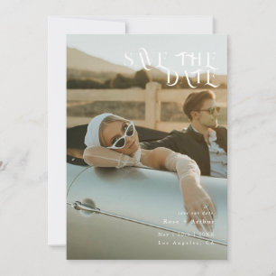 Convite Mínimo e chique preto e branco Save the date