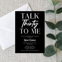 Mínimo Negro Fale 30 Para Mim aniversário de 30 an