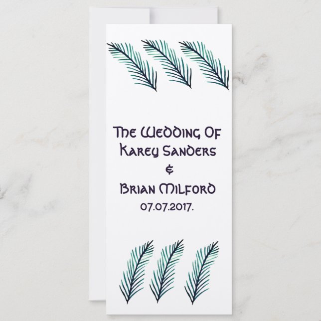 Convite mínimo para casamento (Frente)