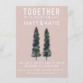 Convite Mínimo para Casamento de Duas Árvores