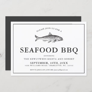 Convite mínimo para churrasco de marcenaria