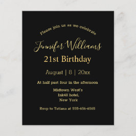 convite mínimo para script aniversário de 21 anos