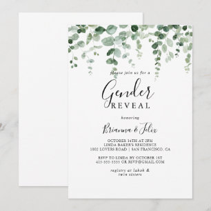 Convite Mínimo Partido da Revenda de Gênero do Eucalipto