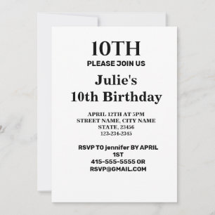 Convite Mínimo simples adicione seu nome de texto de logot