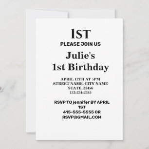 Convite Mínimo simples adicione seu nome de texto de logot