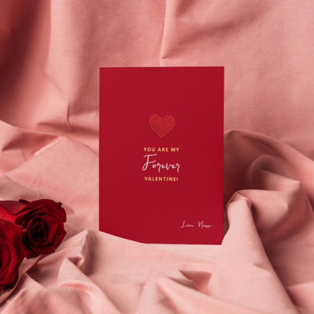 Convite Mínimo Você É Meu Coração Vermelho Para Sempre Nam (Criador carregado)