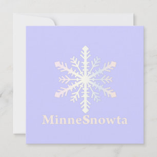 Convite MinneSnowta com Floco de Neve