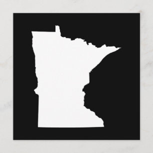 Convite Minnesota em branco e preto
