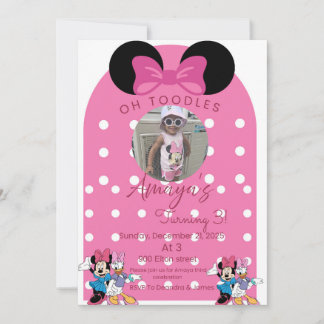Convite Minnie Mouse birthday invitations theme