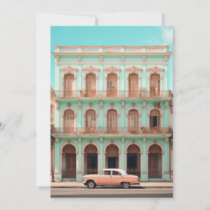 Convite Mint Building Peach Carro Havana Cuba