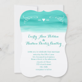 Convite Mint Chalkboard Elements Die Cut Wedding