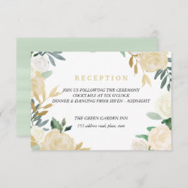 Convite Mint. Detalhes da Recepção de casamento da vitória