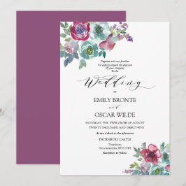 Convite Mint e Mauve Floral Wedding