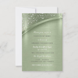 Convite Mint Glitter Chá de panela Birthday Doce 16º