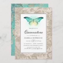 Mint Green e Pearl Damask Quinceañera