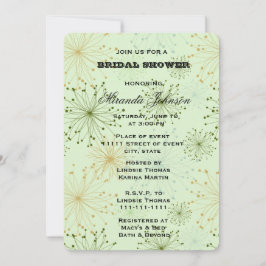 Convite Mint Green Floral Abstrato Bridal