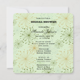 Convite Mint Green Floral Abstrato Bridal