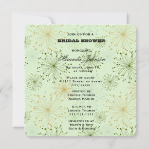 Convite Mint Green Floral Abstrato Bridal