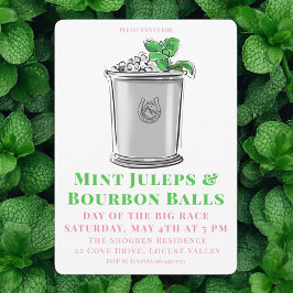 Convite Mint Julep Bourbon Balls Horse Race Derby