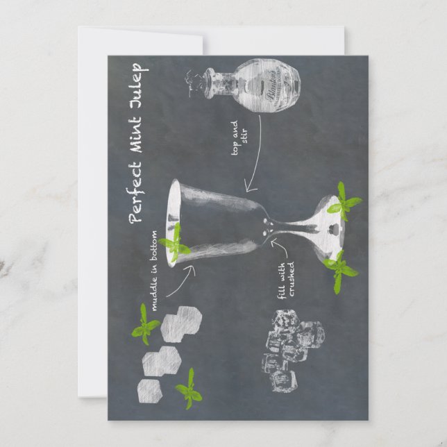 Convite Mint Julep Cocktail (Frente)