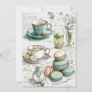 Convite Mint & Macarons Mcil Fresco