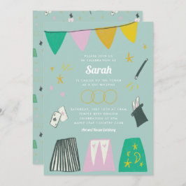 Convite Mint Magic Show Bar Bat Mitzvah