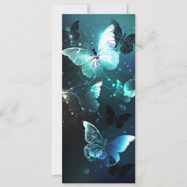 Convite Mint Night Butterflies (Frente)