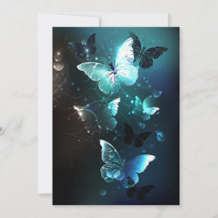 Convite Mint Night Butterflies