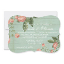 Mint Rustic Elegant Wood Bonito Peach Blush Rosa