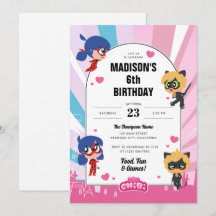 Miraculoso Ladybug e Cat Noir Chibi Aniversário