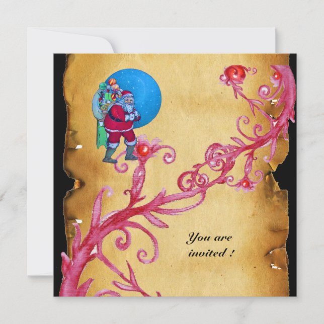 CONVITE MIRACULOUS BERRIES DE NATAL COM PARCHMENT (Frente)