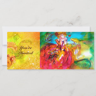 Convite MIRANDOLINA, brilhantes faíscas amarelo marrom ver